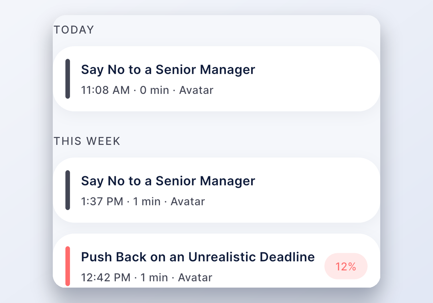 Your practice history