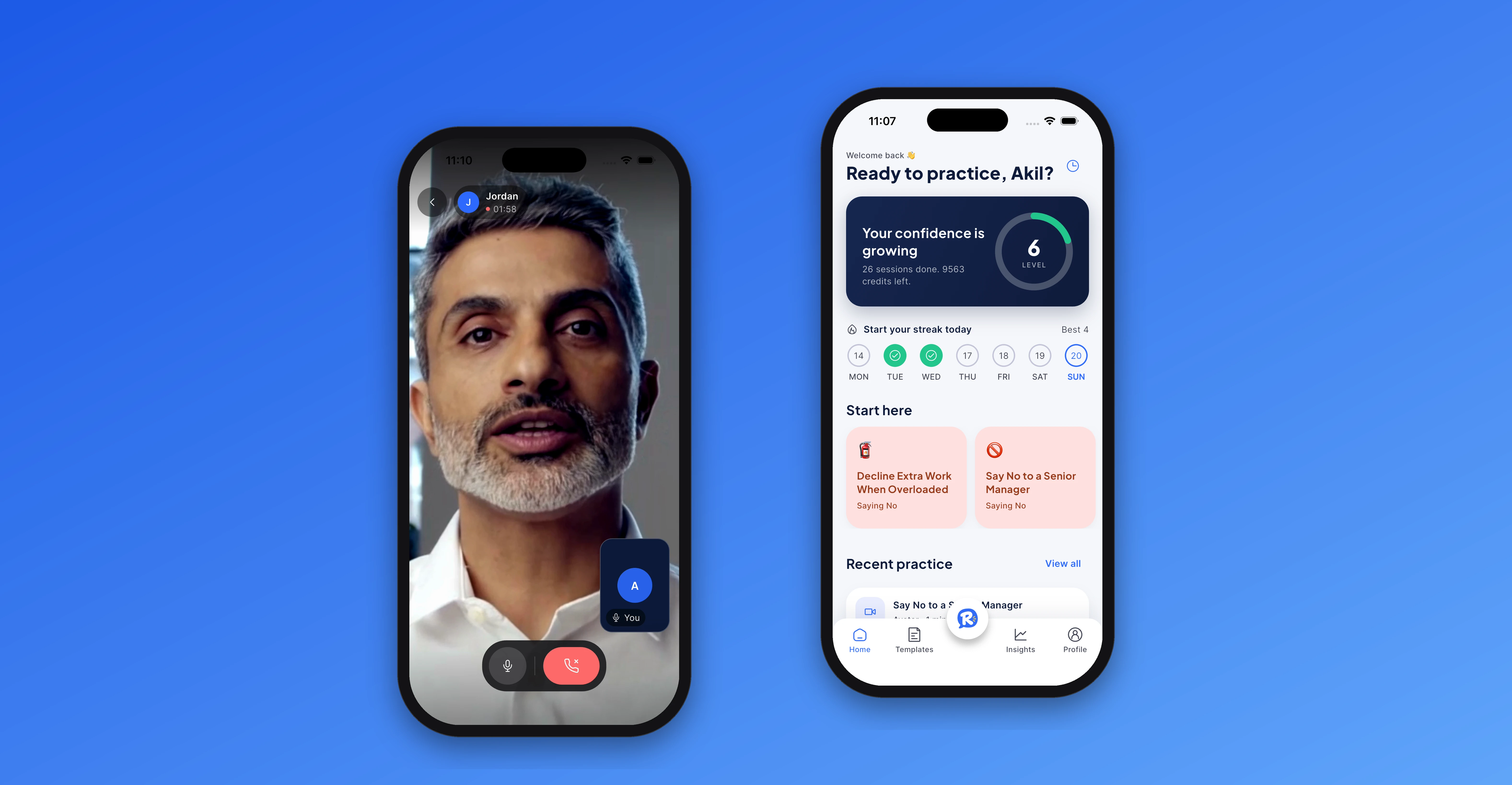 Rehearse — practise hard workplace conversations, available on the App Store and Google Play